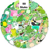 Schattige kikker stickers | 50 stuks | Stickermix voor laptop, muur, fiets, skateboard, koelkast etc. | Geschikt voor kinderen