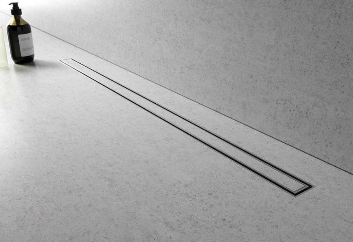 Douchegoot Met Tegelrooster 70cm RVS