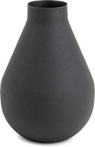 Vase métal noir mat - Mat - Vase fleuri - 5x13x18cm