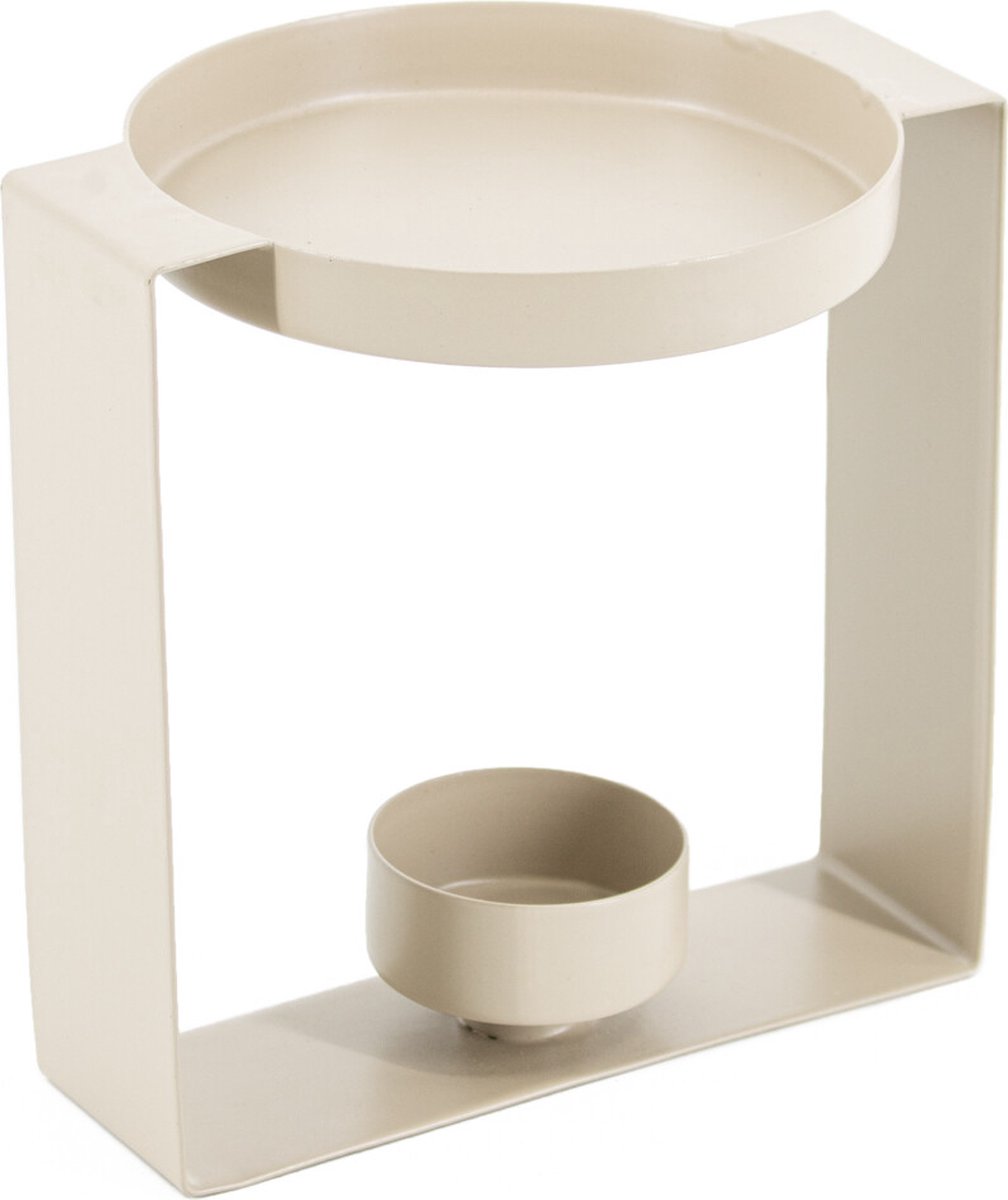 homebound by ky Geurbrander voor geurblokje Sand - Geurbrander Sand - Geurbrander modern Sand - brander amberblokje Beige