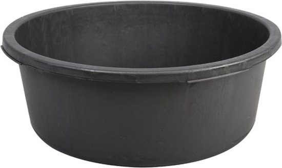 Toolland Mortelkuip, rond, kunststof, zwart, 45 liter
