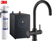 Multi -Tap - kokend water kraan - 3in1 - 3M waterfilter - C-uitloop- Mat Zwart