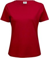 Ladies Interlock T-Shirt - Red - L - Tee Jays