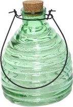 Wespenvanger/wespenval transparant groen 17 cm van glas - Insectenvangers/insectenvallen - Insectenbestrijding
