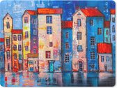 Muismat - Mousepad - Schilderij - Olieverf - Huis - Water - 23x19 cm - Muismatten