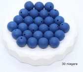 Perles en silicone 15mm, 5 pièces, niagara