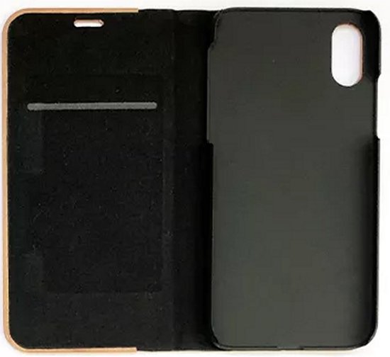 Houten flip case, iPhone 11 Bamboe