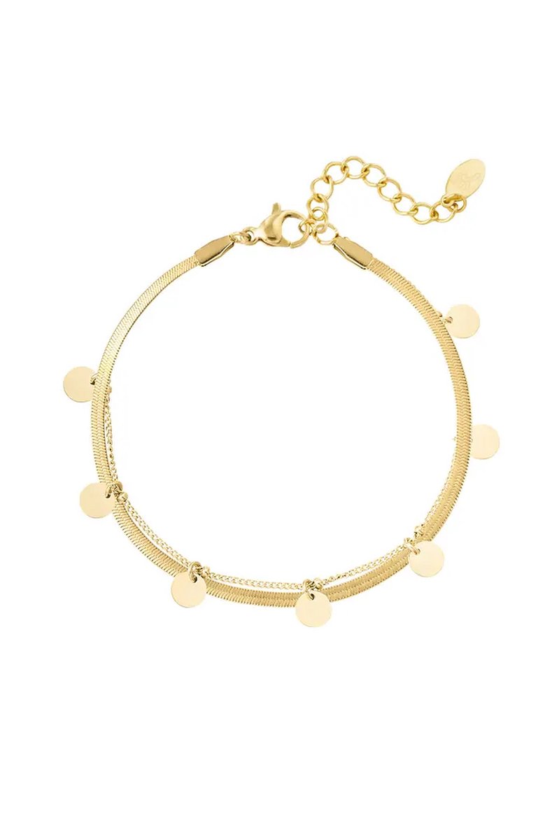 Armband double layer - goud
