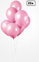 25x Ballon roze 30cm - Barbie Festival feest party verjaardag landen helium lucht thema
