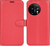 Coverup Book Case - Geschikt voor OnePlus 11 5G Hoesje - Rood