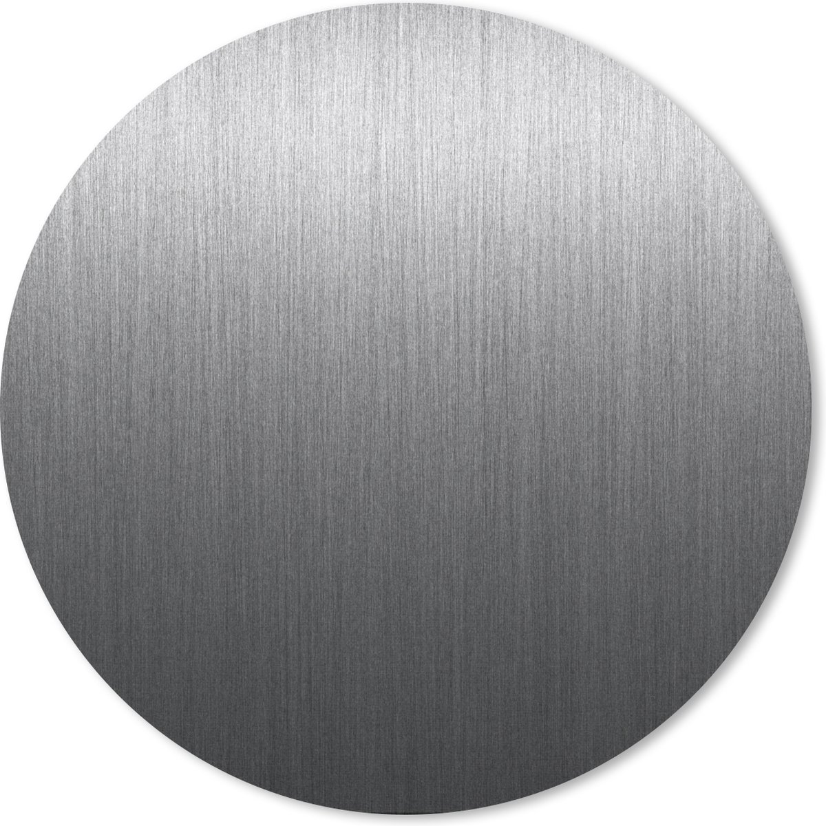 Muismat rond 20x20 cm - Mousepad Metaal print - Grijs - Lijn - Ronde muismatten