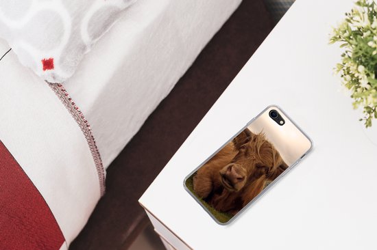 Convient pour la coque iPhone SE 2020 - Highlander écossais - Animaux - Berg - Coque de téléphone en Siliconen