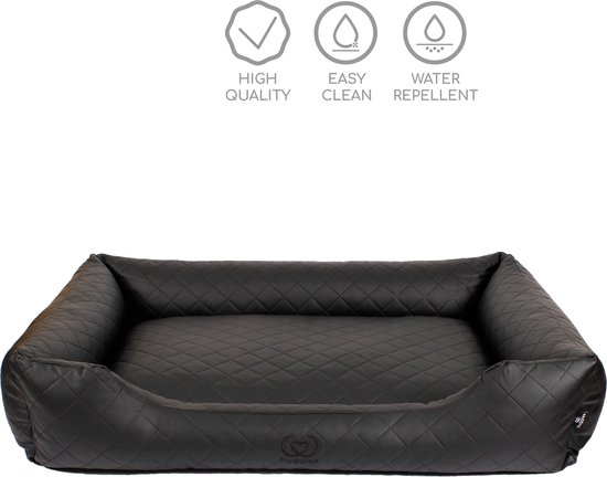 Leo4dog. Sofa Natalie. Hondenbed, imitatieleer. Hondenkussen. Hondenmand. 4 maten (XXL-130x100cm, Grafiet