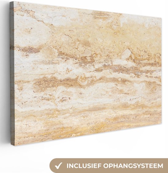 Peintures sur toile Marbre - Sable - Texture - 30x20 cm - Décoration murale