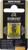Rembrandt water colour napje Azometh. Green Yellow (296)