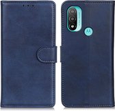Coverup Luxe Book Case - Geschikt voor Motorola Moto E20 / E40 Hoesje - Blauw