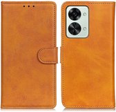 Coverup Luxe Book Case - Geschikt voor OnePlus Nord 2T Hoesje - Bruin