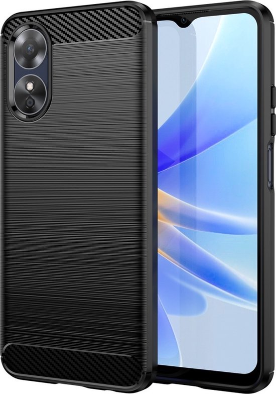 Coque Arrière en TPU Brossé Armor - Coque Oppo A17 - Zwart