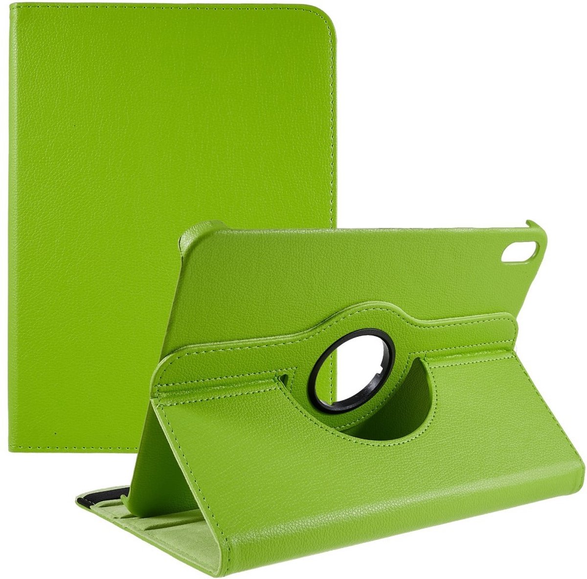 Tablethoes geschikt voor iPad (2025) / iPad 10.9 (2022) Hoesje - 360° Rotating Book Case - Groen