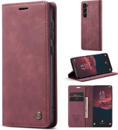 CaseMe Book Case - Geschikt voor Samsung Galaxy S23 Hoesje - Bordeaux