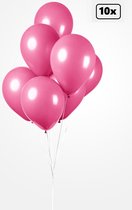 10x Ballon pink 30cm - Festival feest party verjaardag landen helium lucht thema