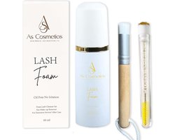 AS cosmetics -Vernieuwd Lash Foam Shampoo 60ML Complete Set - OLIEVRIJ - Wimper Extentions -…