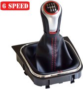 6 Speed Lederen Sport Pook Schakel Pook Geschikt voor VW Golf 5 6 Gti Gtd R R20 R Line Tdi Tsi Scirocco Jetta