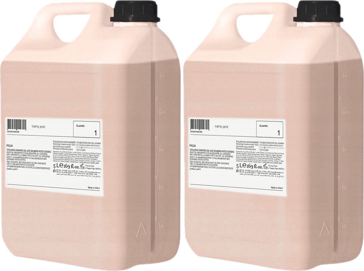 Goedkoopste PRIJA Voedende badlotion met gouddeeltjes, romig schuim, ginseng 2x 5l