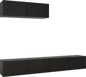 vidaXL - Tv-meubelen - 3 - st - bewerkt - hout - zwart