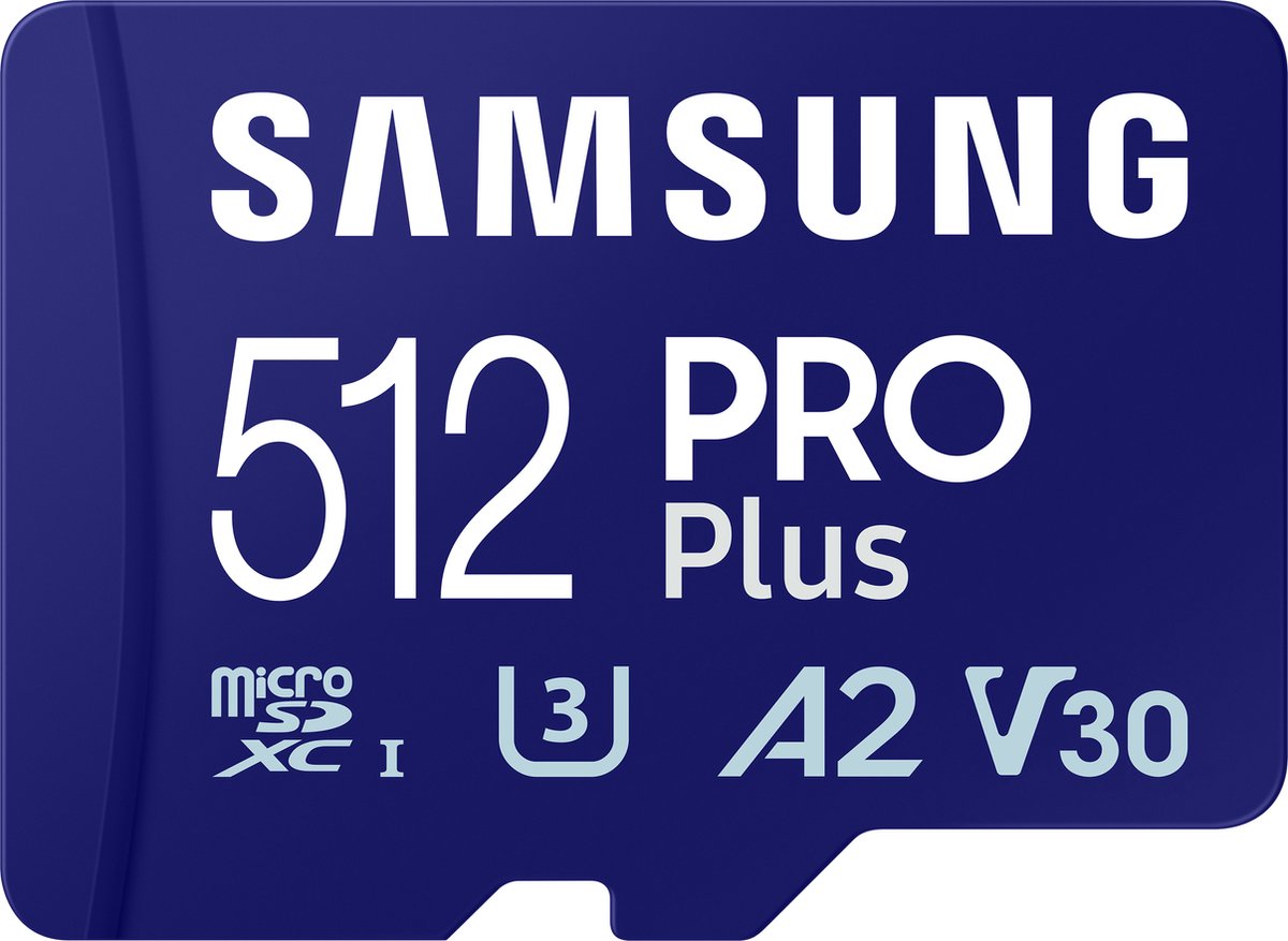 Samsung PRO Plus - Micro SD Kaart met Kaartlezer - 180 & 130 MB/s - 512 GB
