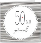 50 JAAR GETROUWD | kaart / wenskaart met envelop | voor huwelijksjubileum / trouwdag / gouden huwelijk