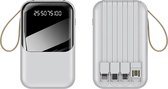 BAIK Powerbank 20000 mah Powerbank - Wit - White - Quik charge - Compact - USB - USB-C - Apple - Samsung - Mini chargeur rapide Universel Convient pour Samsung S23 / S22 / S21 / A53 / iPhone 14 / 13 / 12 / 11 ou Tablettes - Pour tous les smartphones