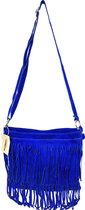 Sac Back to the Sixties Suede Fringe (bleu royal)