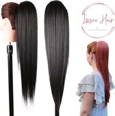 Loxxie® Wrap Around Ponytail Haar Extensions Paardenstaart Extension - Human Hair Blend - Zwart - 70 cm