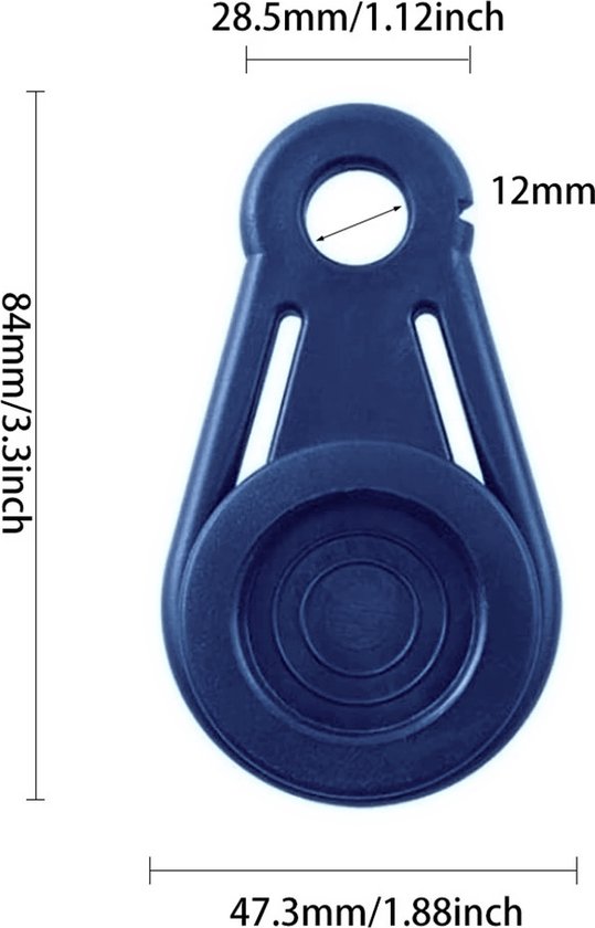 PD® Zeilklemmen - Zeilclips met oog - Zeilclipset - Blauw - 12 stuks van PD — afbeelding 3
