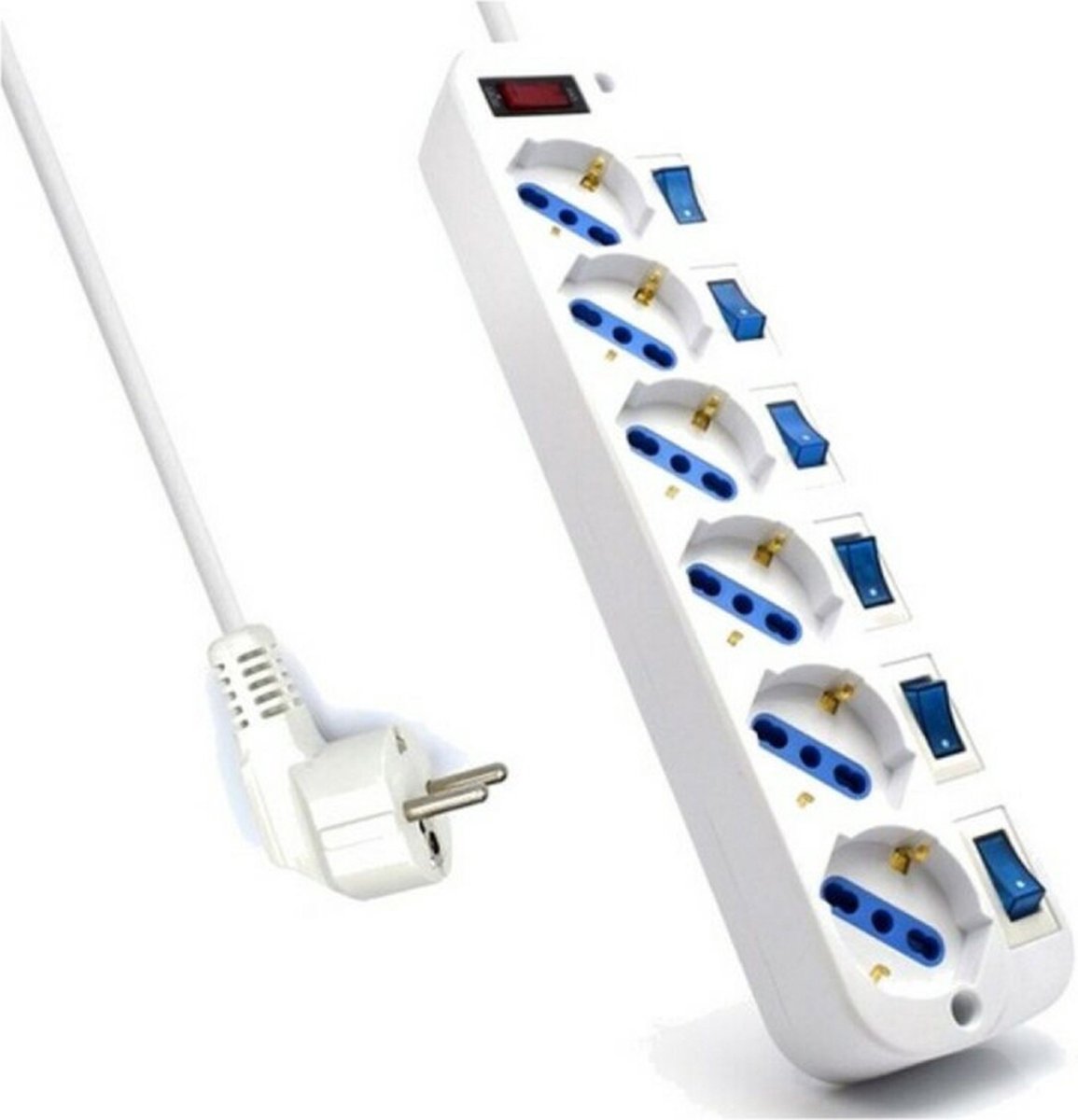 Power Socket - 6 Sockets with Switch Ewent EW3932-3M 3500W White