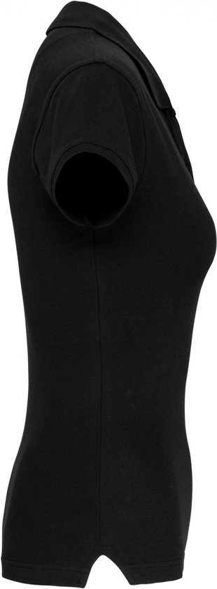 Polo Dames XXL Kariban Kraag met knopen Korte mouw Black 95% Katoen, 5% Elasthan