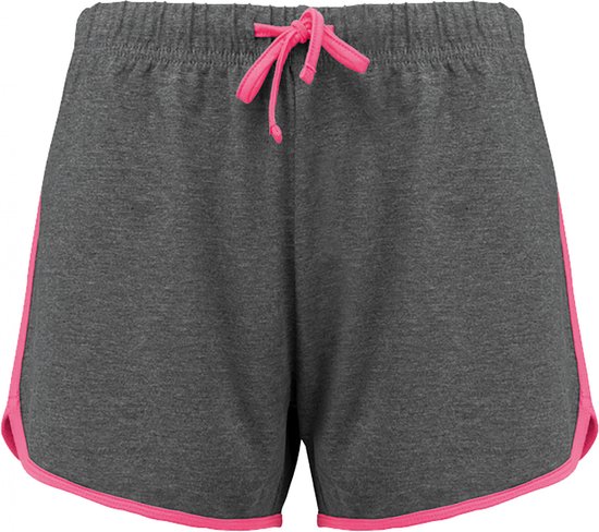 Foto: Sportshort dames proact pa1021 grijs fluo roze maat l