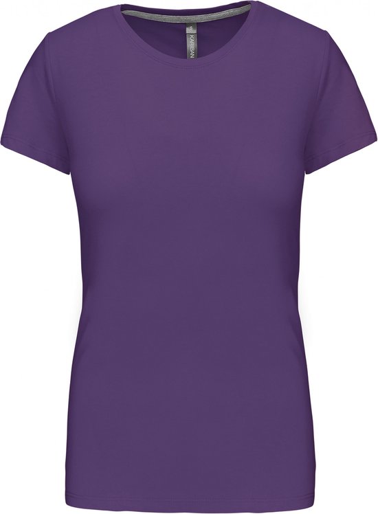 T-shirt Dames XXL Kariban Ronde hals Korte mouw Purple 100% Katoen