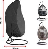 Luxe beschermhoes voor hangstoel met standaard | Egg chair cover | Waterdicht | 190 x Ø 115 cm
