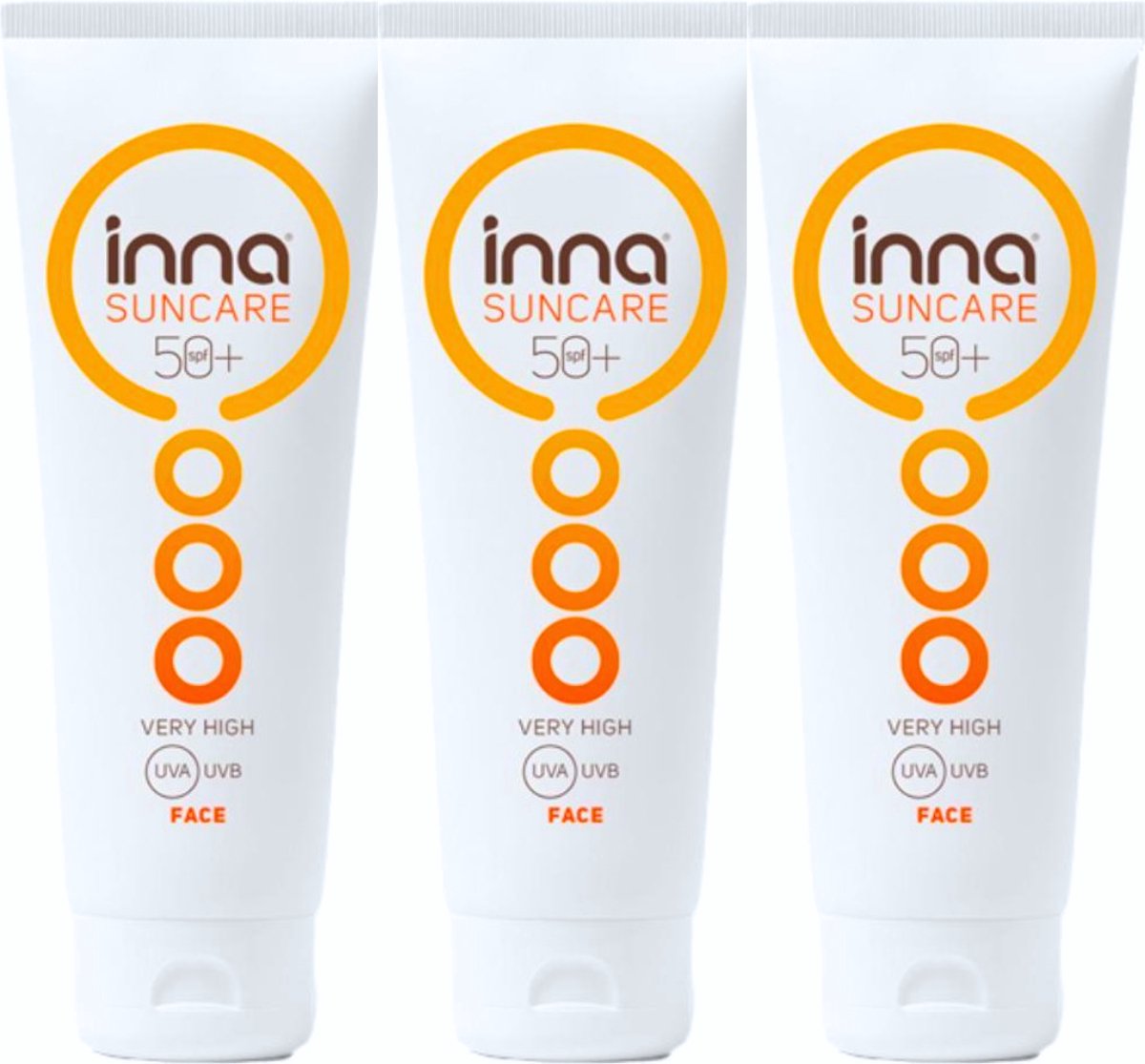 Inna Suncare Zonnebrand Creme Gezicht SPF 50 - Huidvriendelijke Zonnebrandcrème voor Zwangere Vrouwen - Zonnecrème - 3 x 50 ml