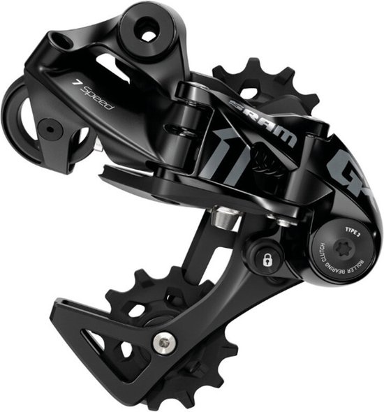 Foto: Sram gx dh achterderailleur zwart 7s max 28t