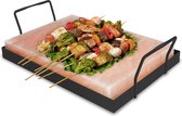Zoutsteen BBQ Accessoire Zout TILE 20 cm x 30 cm x 3 cm (With Iron Stand BBQ Slab)