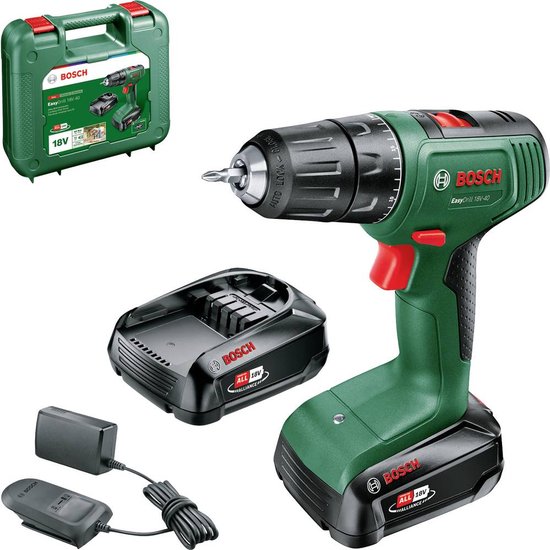 Bosch Home and Garden EasyDrill 18V-40 06039D8002 Accu-schroefboormachine 18 V 1.5 Ah Li-ion Incl. 2 accu’s, Incl. lade