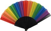 Rainbow Fan - Pride Fan - Folding Fan - Rainbow Wind Fan - Colored Hand Fan - Festival - Spanish Fan