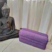 Yoga blok - Traditionele Thaise Kapok Yoga Ondersteuning Blok Kussen - Meditatie Kussen rechthoek - 35x15x10cm - paars