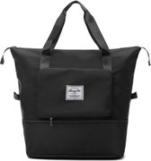 Opvouwbare Handbagage Reistas – Opvouwbaar Tot 28 x 18 cm – Zwart