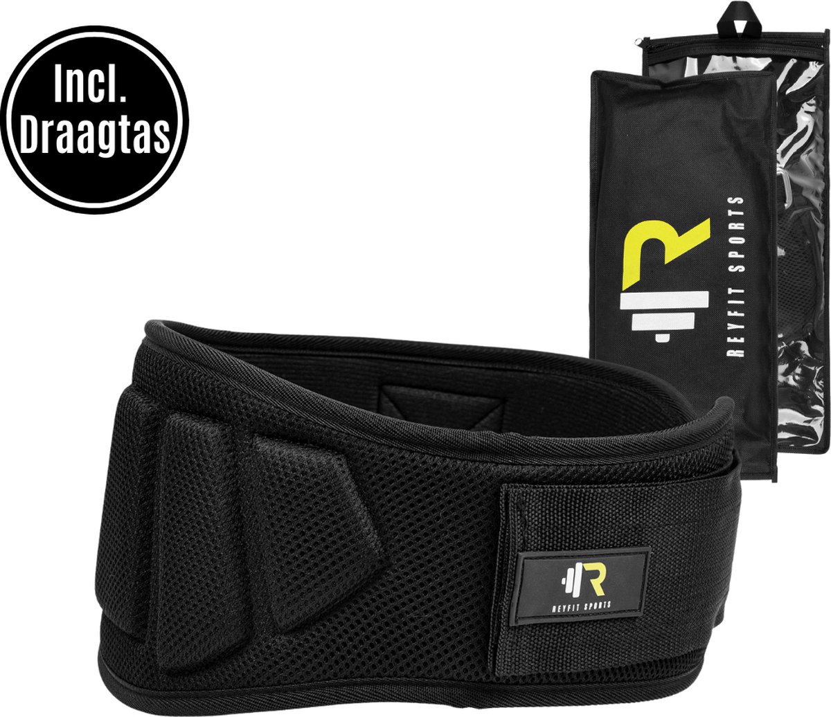 ReyFit Sports Power Lifting Belt - Gewichthefriem - Fitness Riem- Inclusief Draagtas - Maat XL