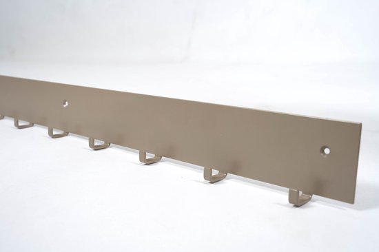 WDW-Furnture - Wandkaptsok - Staal - Metalen kaptok - Wanddecoratie - kapstok - metaal - parelmoer - grijs — afbeelding 2