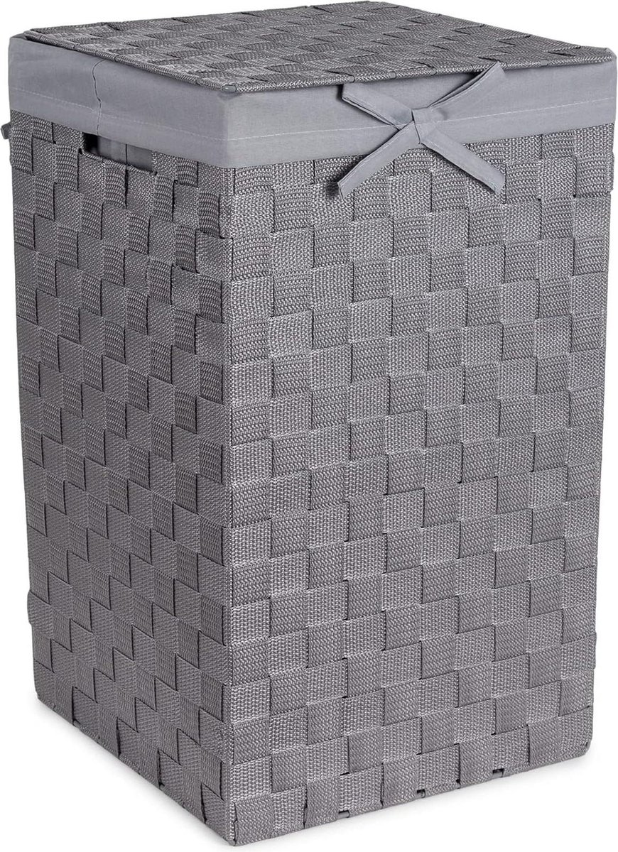 Goedkoopste Wasmand Grijs 30 x 30 x H.50 cm - Praktische Opbergmand voor Kleding